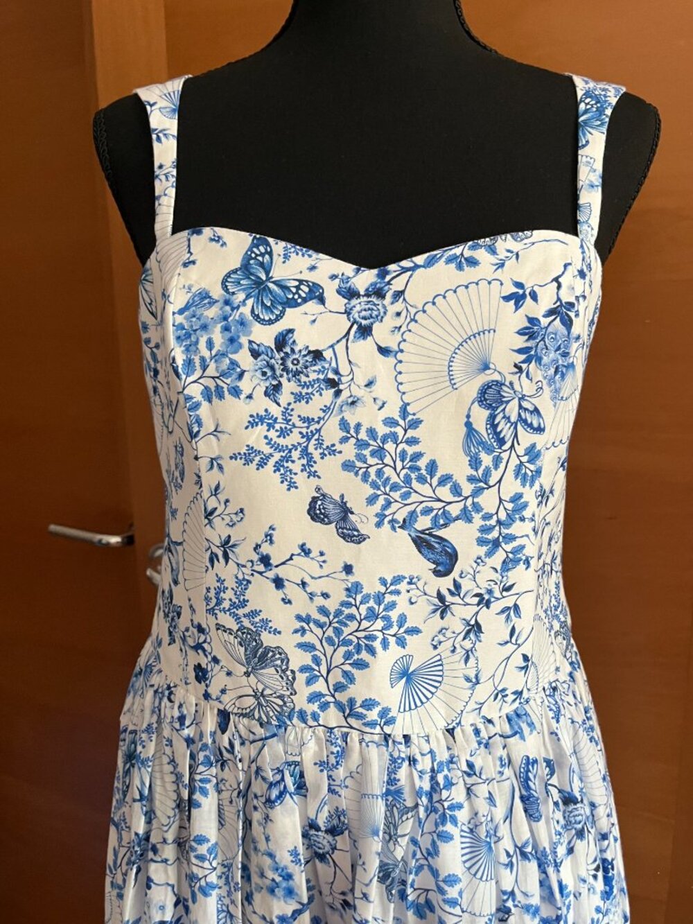 AQUA BLÚ Australia Luxe Silk Blend Sleeveless Maxi Dress Blue Toile Size M NWT - Picture 4 of 6